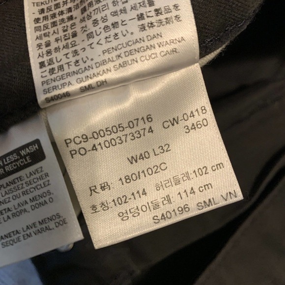 Levis 505 Regular Fit Denim Jeans Mens Size 40x32 Gray Cotton - Picture 9 of 10